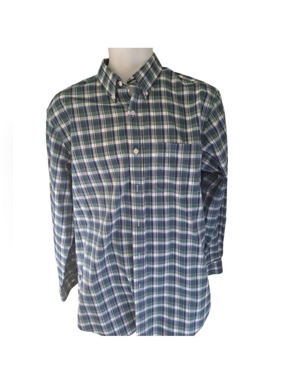 Men's L.L. BEAN Plaid long sleeve shirt cotton button down casual traditional M